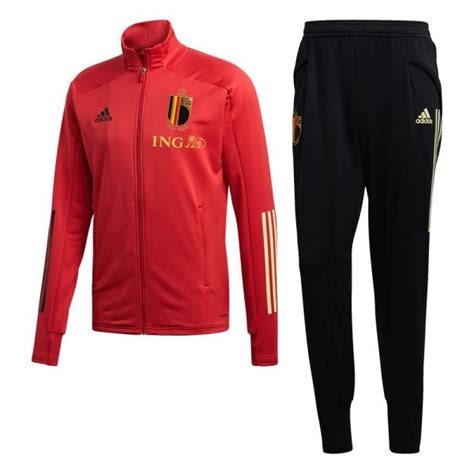trainingspak rood zwart adidas